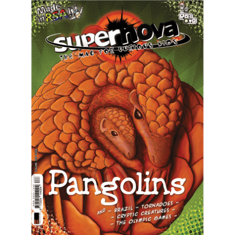 The cover art for Supernova volume 5.6, featuring an adult and baby pangolin.