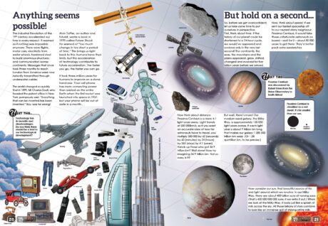 A spread of the supernova magazine about possibilities.