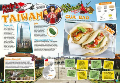 A spread of the Supernova Magazine about Taiwan